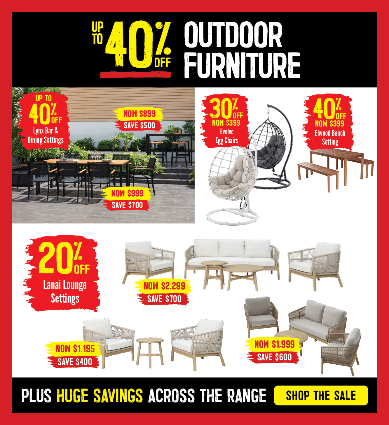 Up To 40% Off Outdoor Furniture