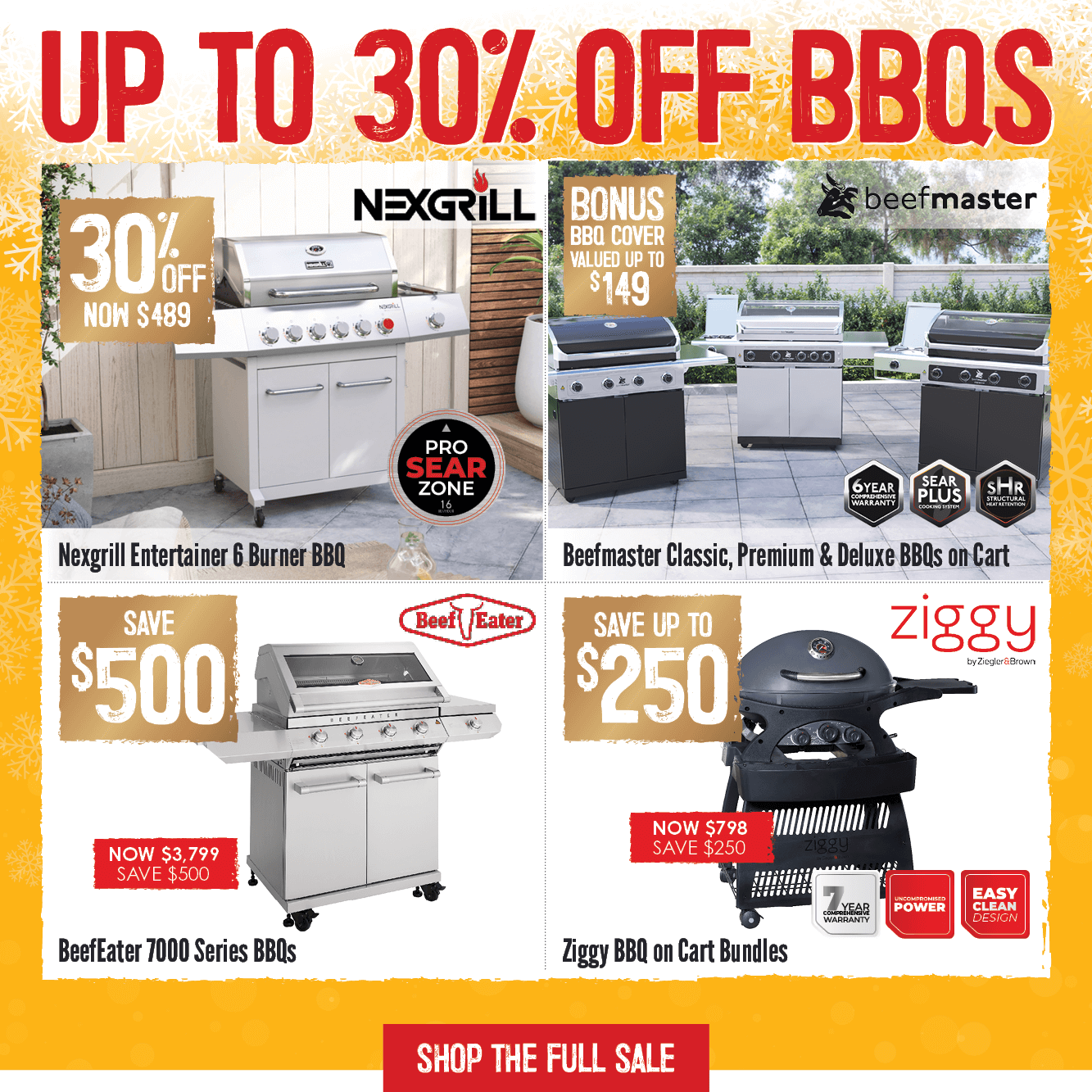 Up To 30% Off BBQs