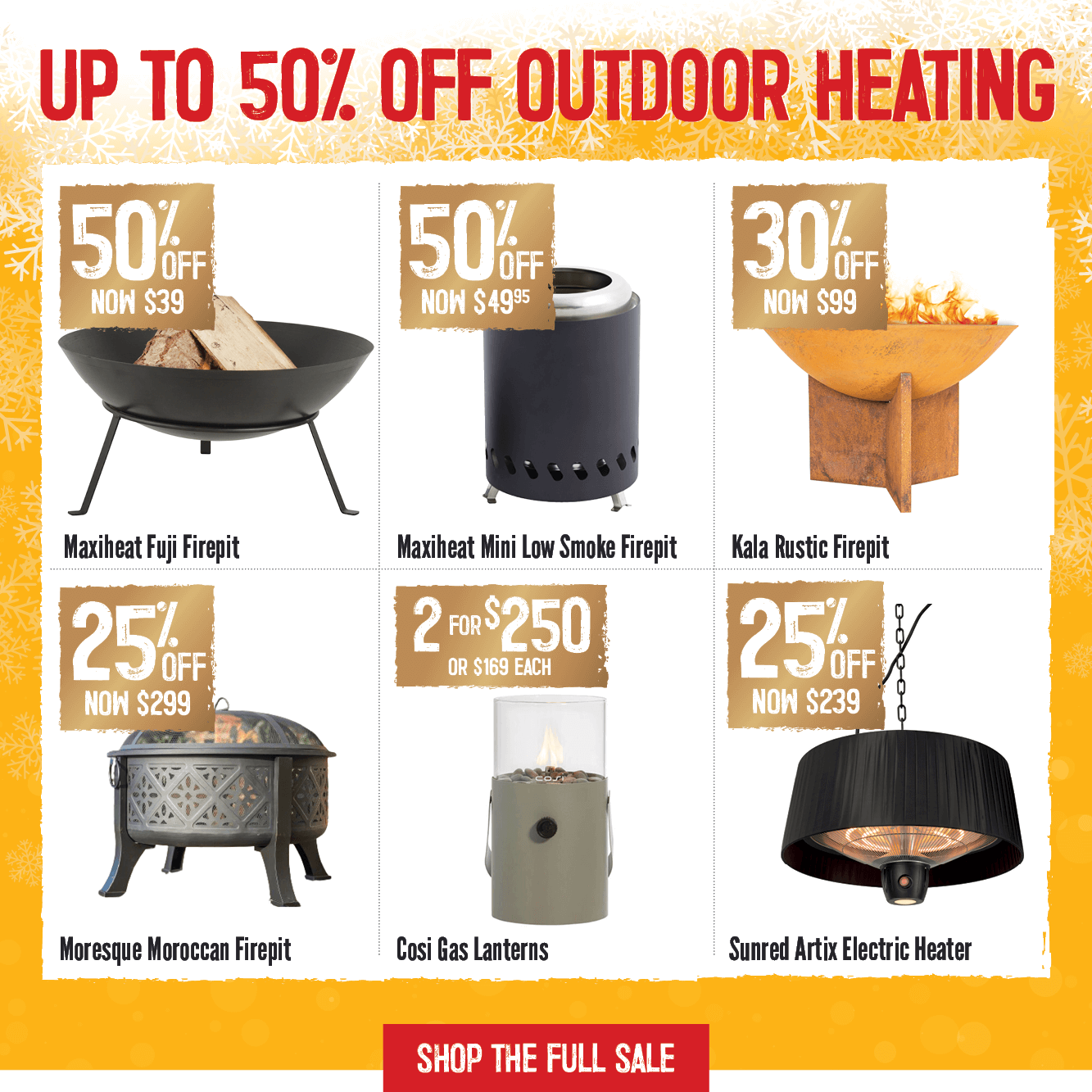 Up To 50% Off Outdoor Heaters