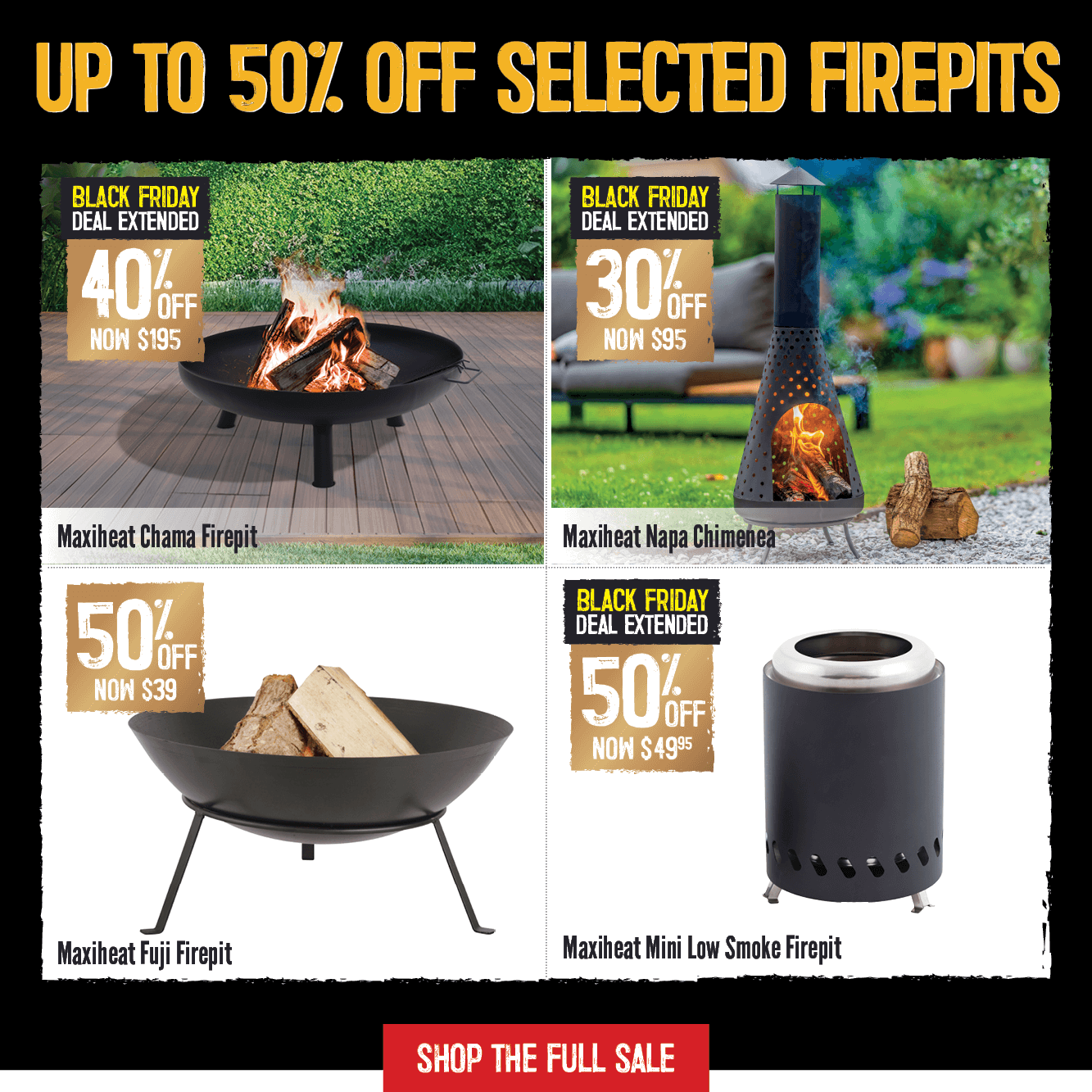 Up To 50% Off Selected Firepits