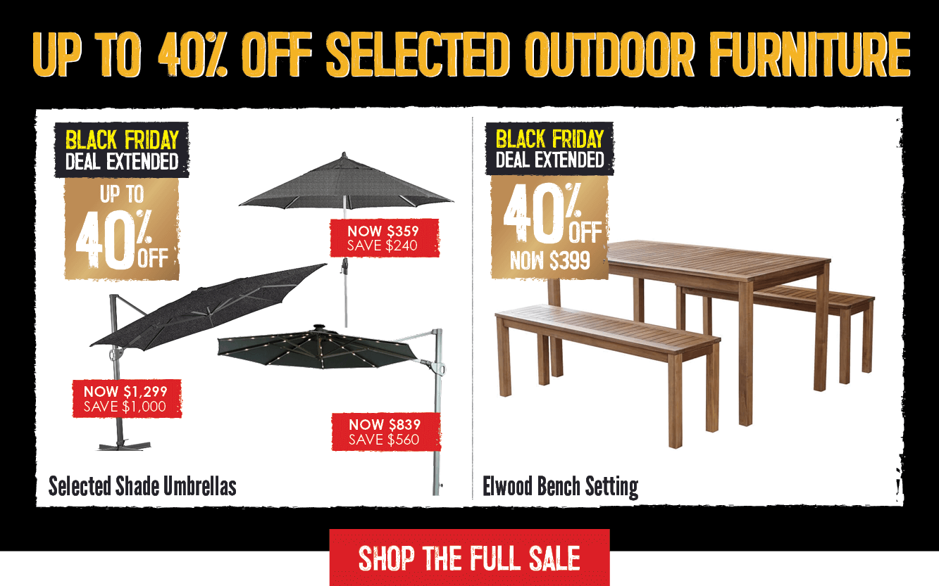 Up To 40% Off Selected Outdoor Furniture