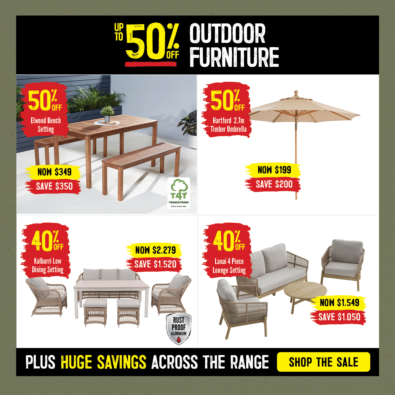 Up To 50% Off Outdoor Furniture