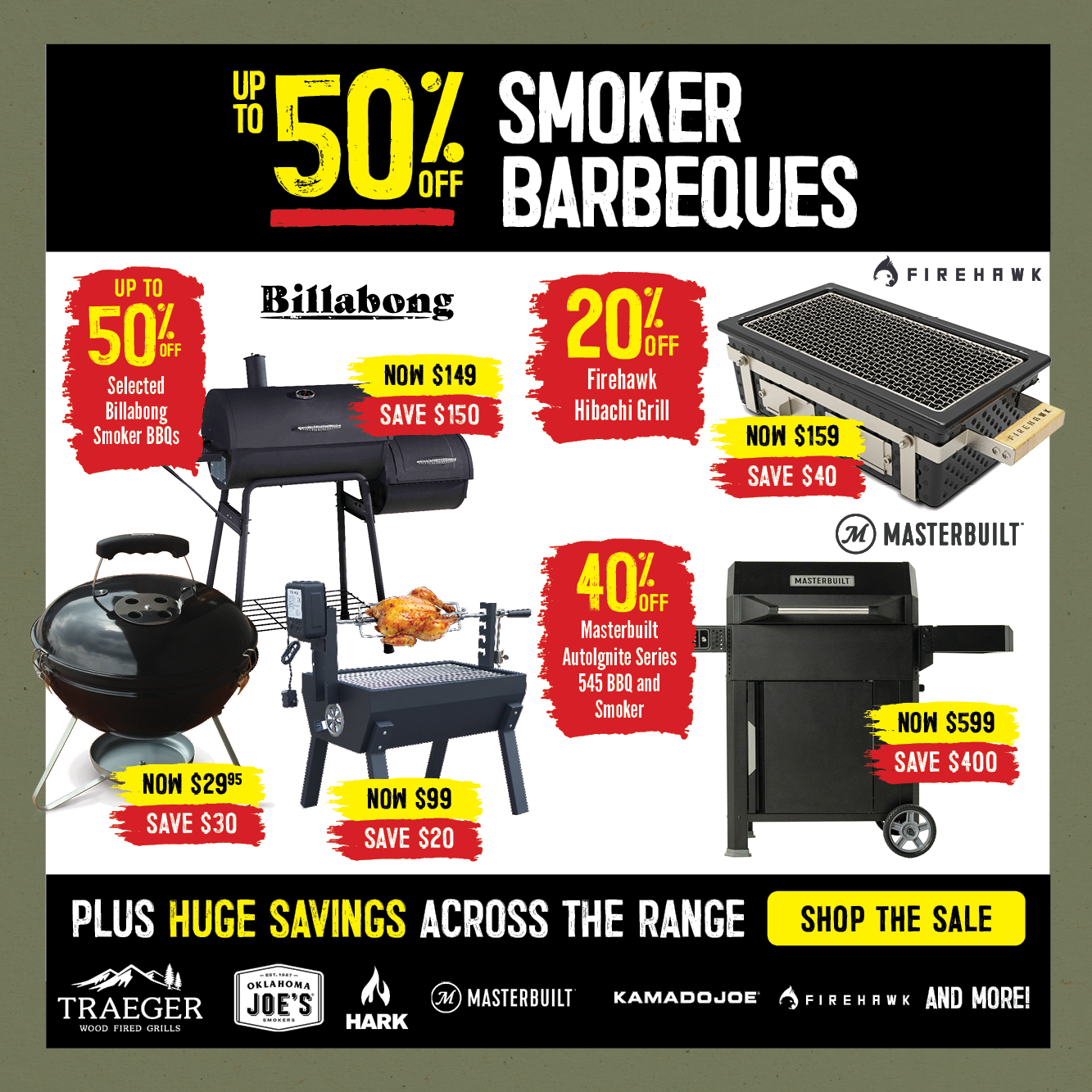 Up To 50% Off Smoker BBQs