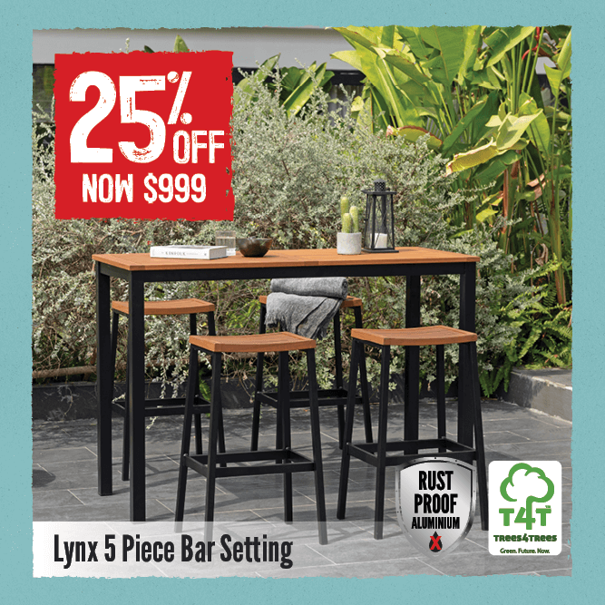 Now $999 25% Off Lynx 5 Piece Bar Setting