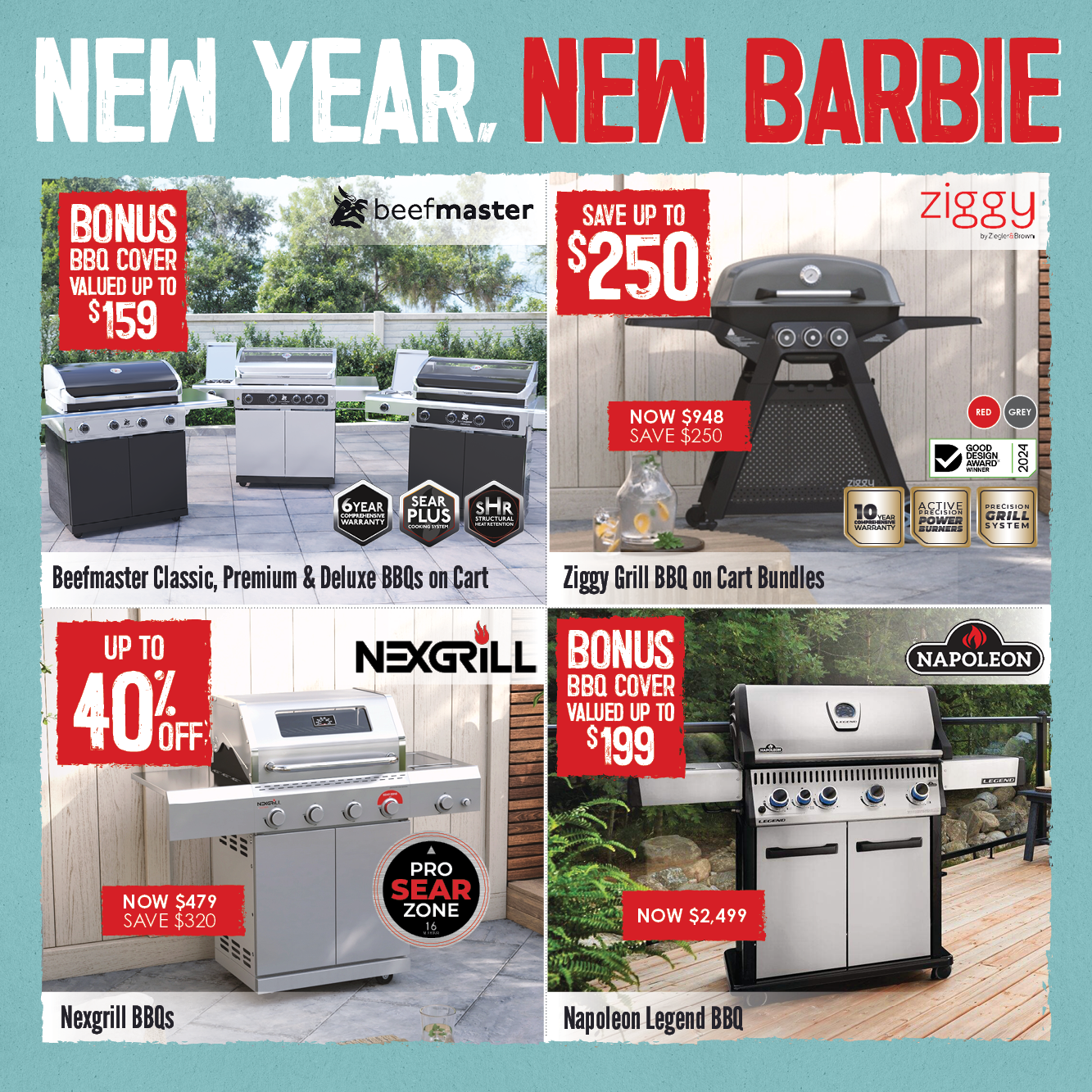 New Year New Barbie | Shop Now | BBQs 