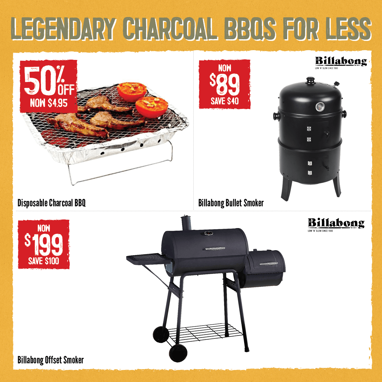 Legendary Charcoal BBQs For Less