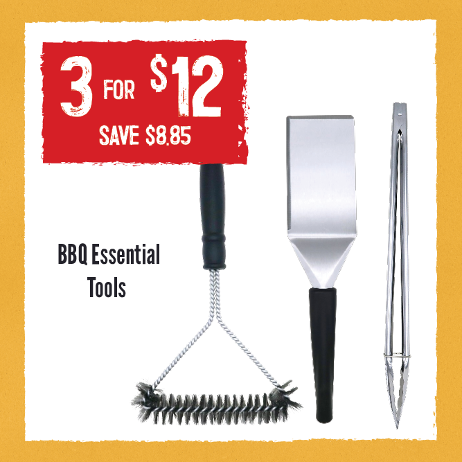 3 For $12 Everyday Essential BBQ Tools