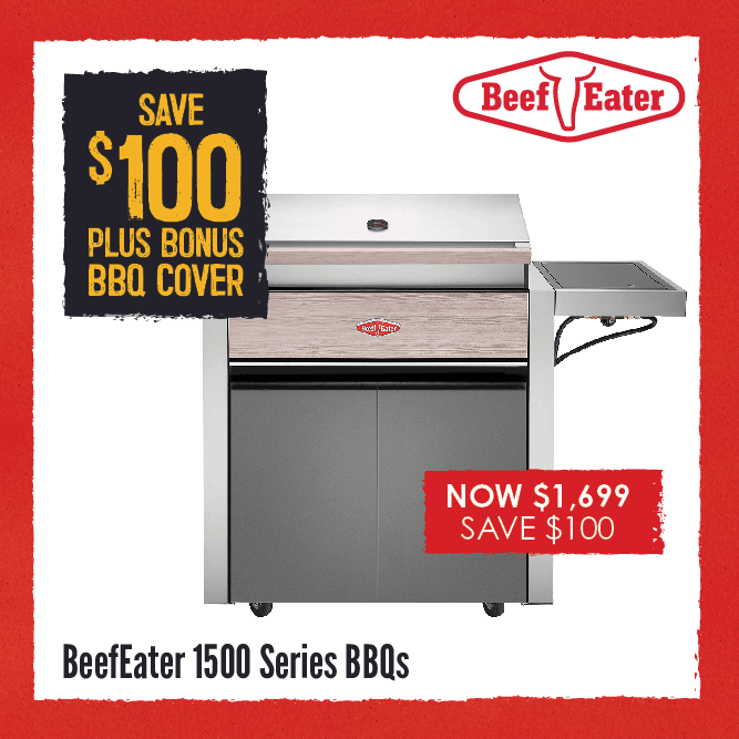 Save $100 Plus Bonus BBQ Cover on Beefeater 1500 Series BBQ