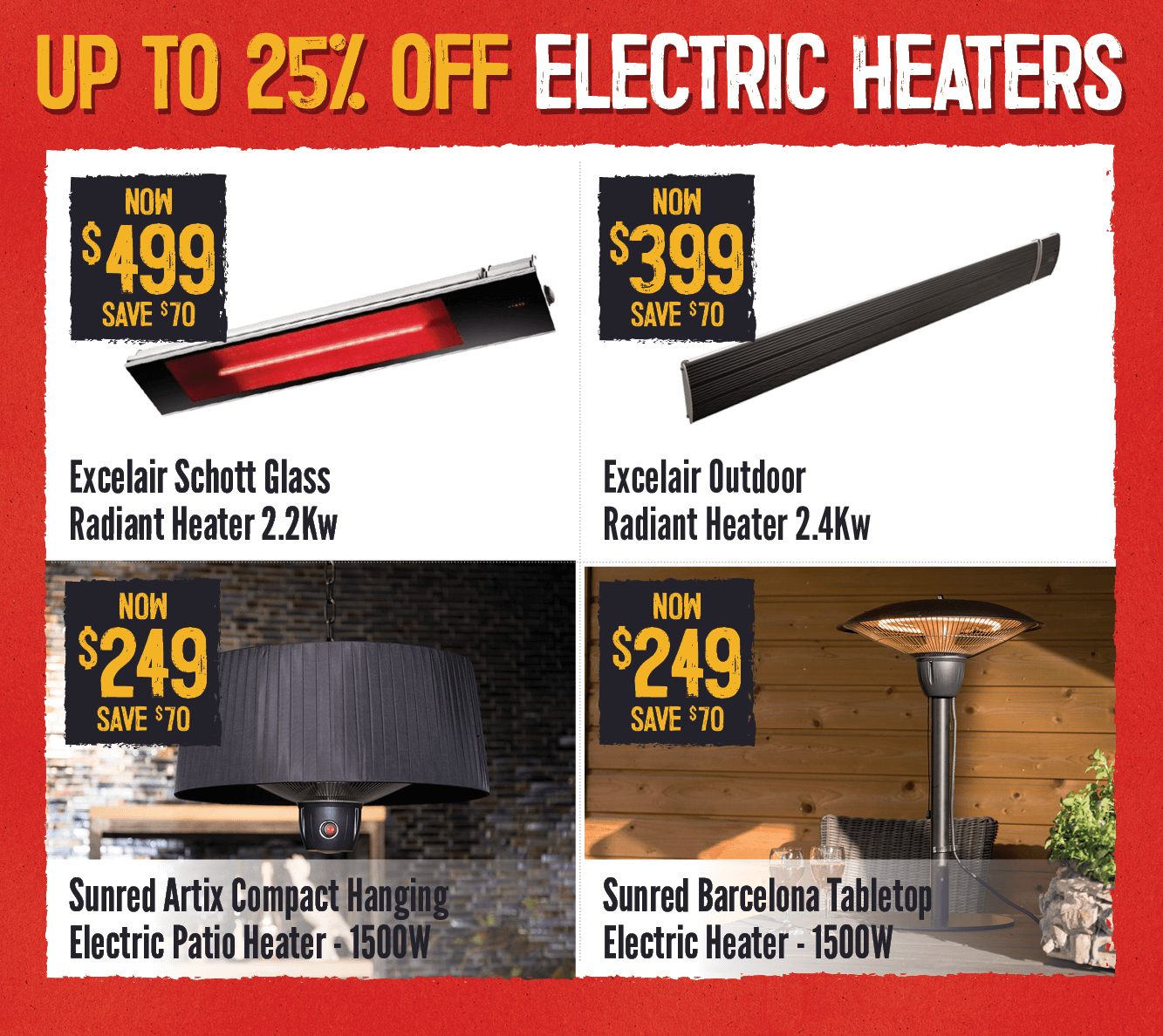 Up To 25% Off Outdoor Electric Heaters