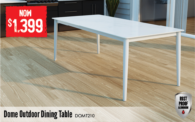 Now $1399 Dome Outdoor Dining Table - 210cm