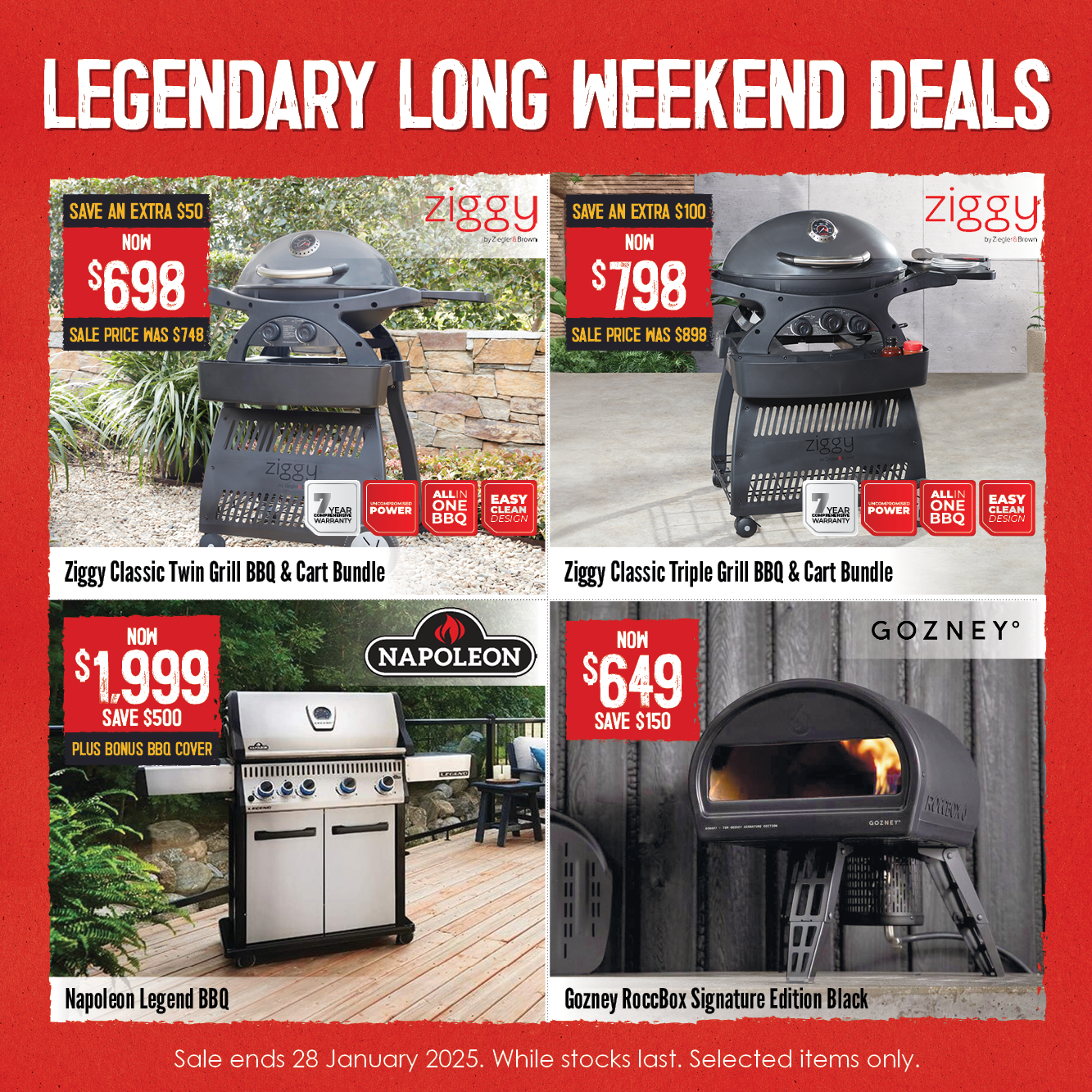 Legendary Long Weekend Deals!