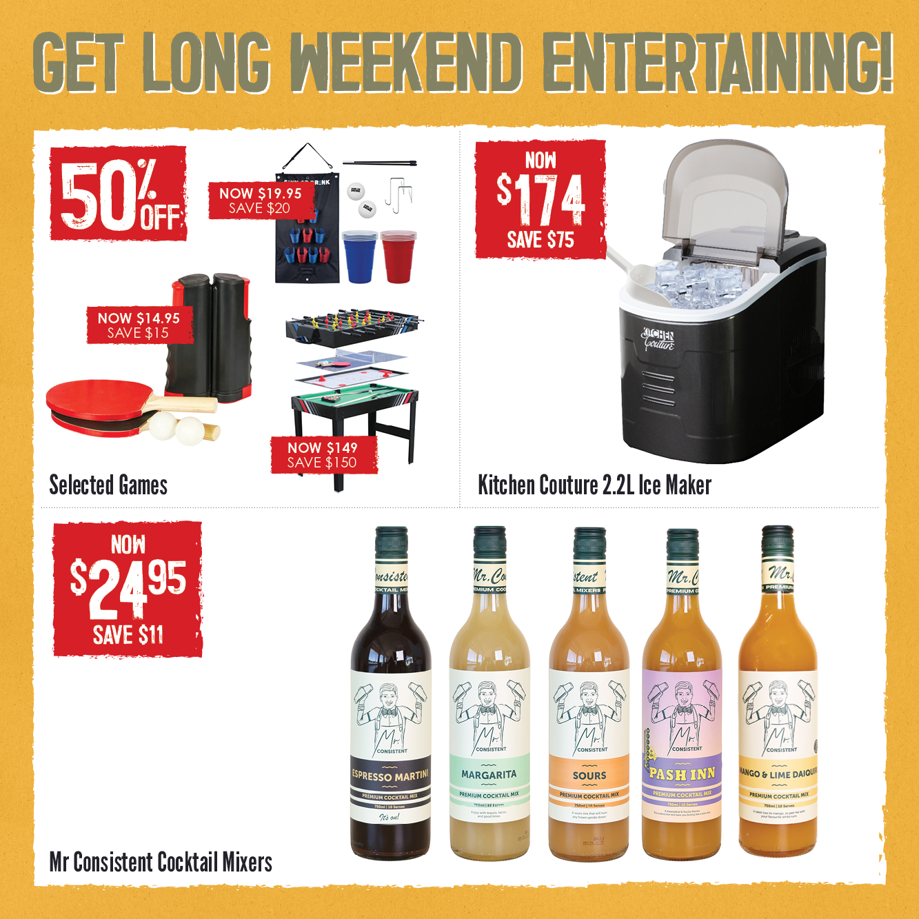 Get Long Weekend Entertaining!