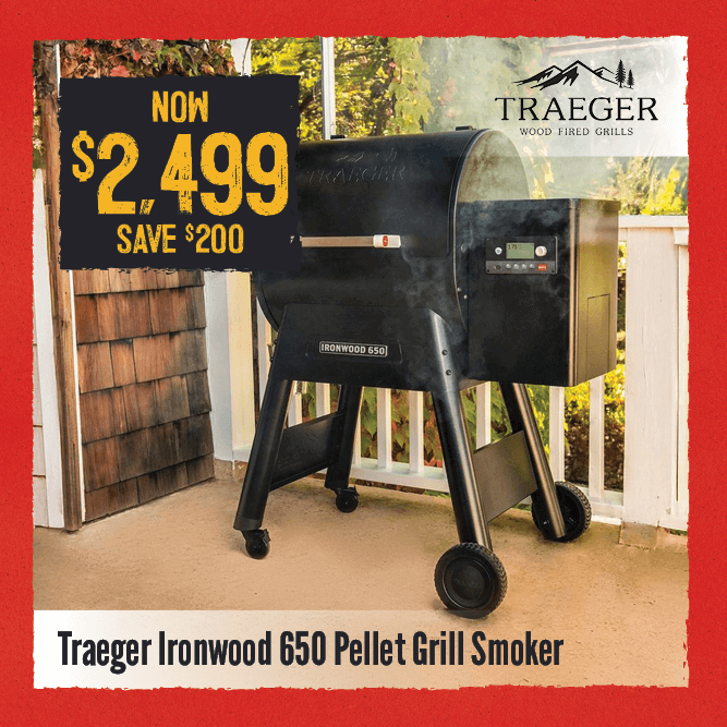 Now $2499 Save $200 Traeger Ironwood 650 Pellet Grill Smoker