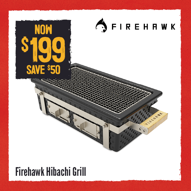 Now $199 Save $50 Firehawk Hibachi Grill