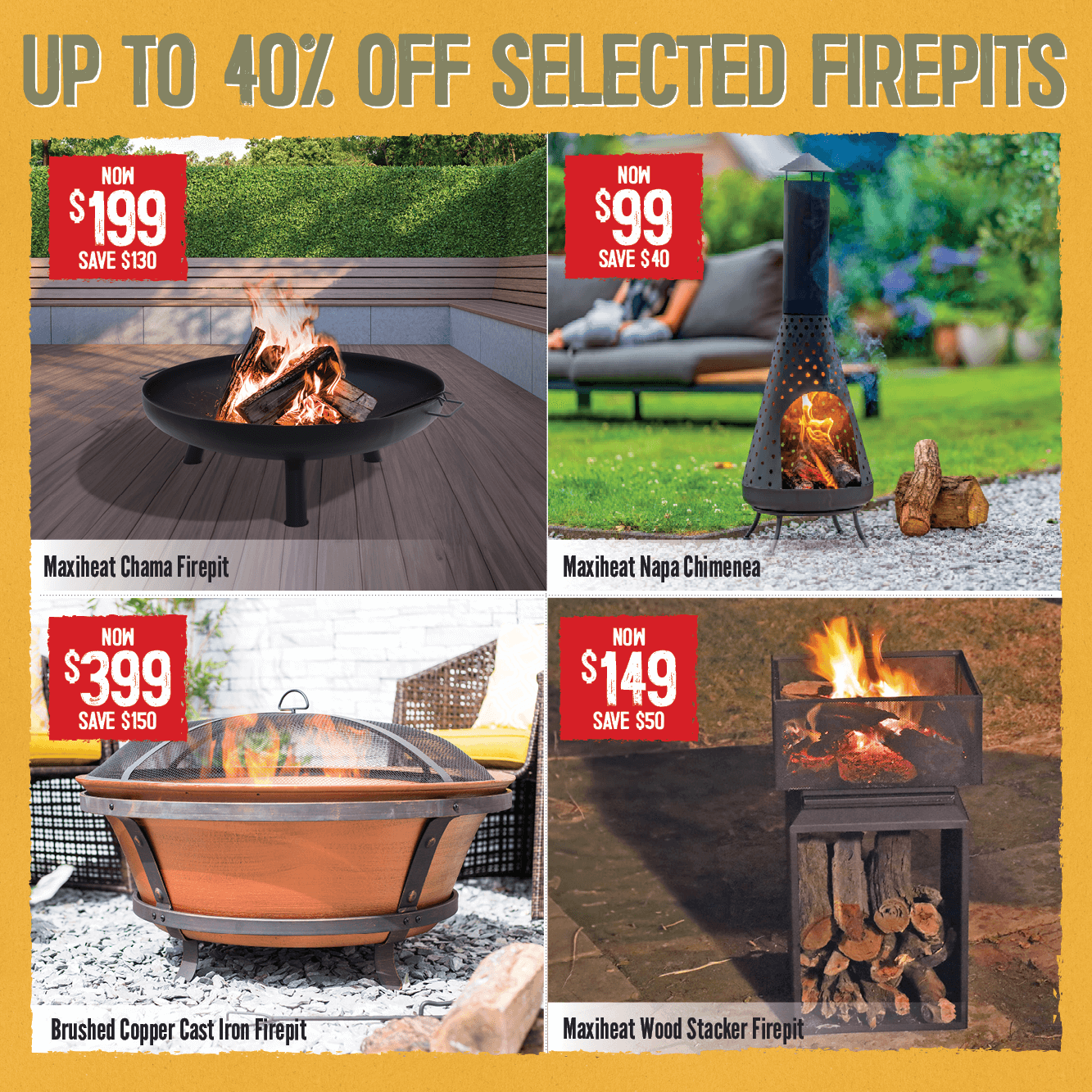 Up To 40% Off Selected Firepits