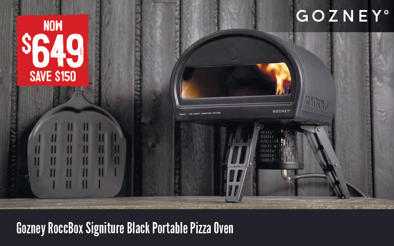 Now $649 Save $150 Gozney Roccbox Signature Black Portable Pizza Oven