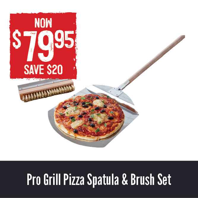 Now $79.95 Save $20 Pro Grill Pizza Spatula & Brush Set