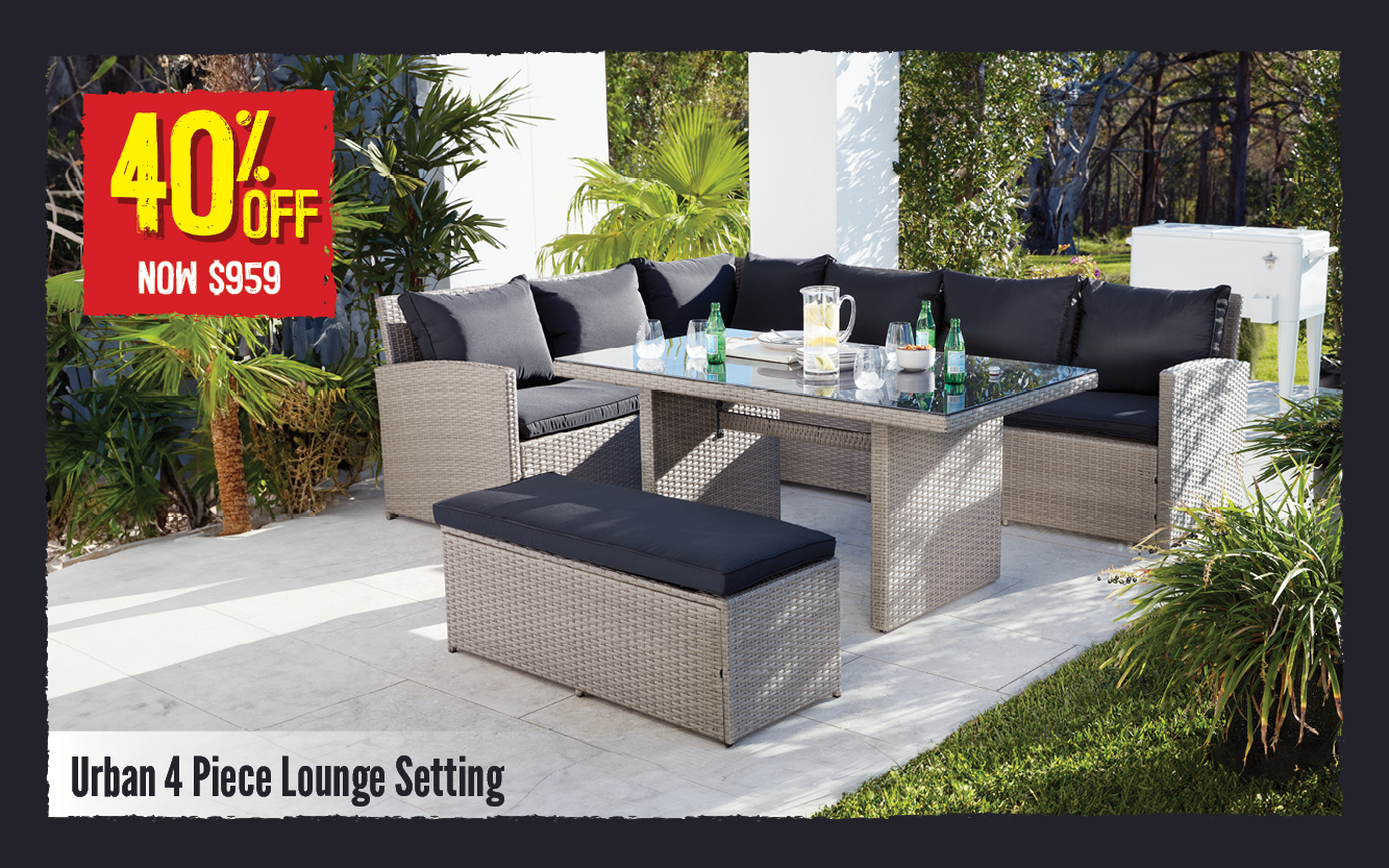 Now $959 Urban 4 Piece Lounge Setting