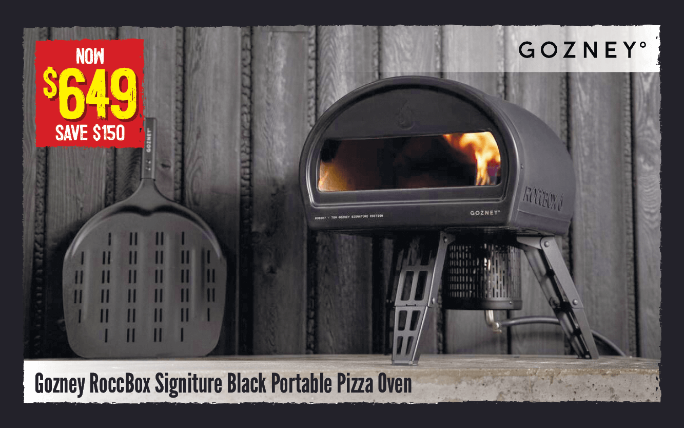 Now $649 Save $150 Gozney Roccbox Signature Black Portable Pizza Oven