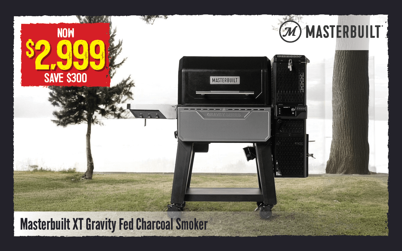 Now $2999 Save $300 Masterbuilt XT Gravity Fed Smoker