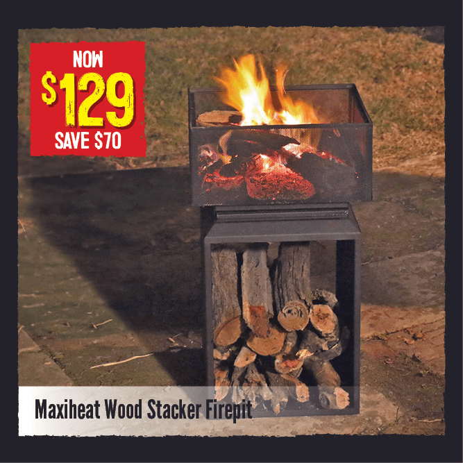 Now $129 Save $70 Maxiheat Wood Stacker Firepit