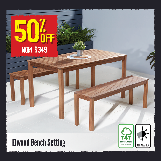 Now $349 50% Off Elwood Bench Setting