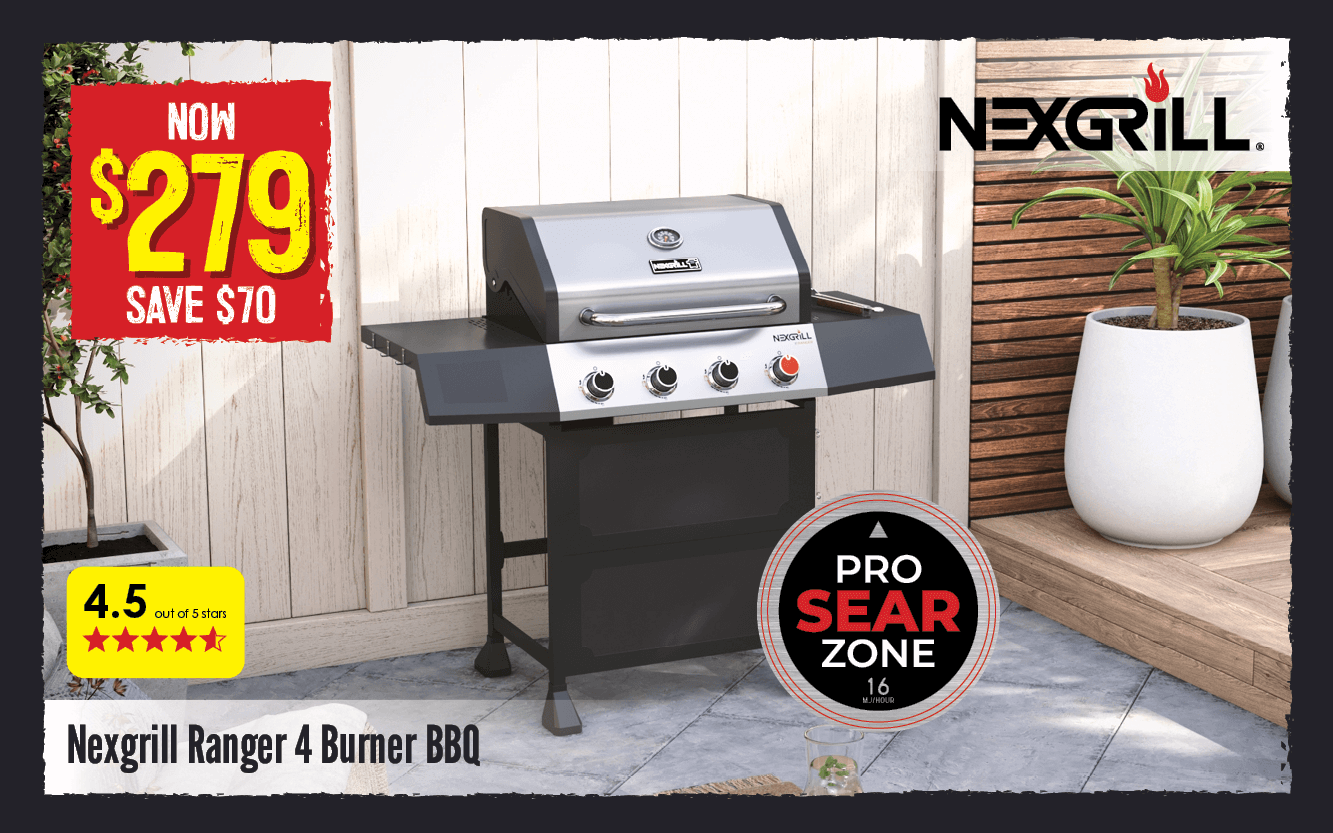 Now $279 Save $70 Nexgrill Ranger 4 Burner BBQ