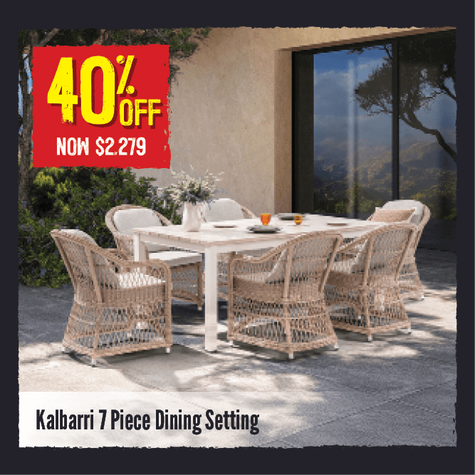 Now $2279 40% Off Kalbarri 7 Piece Dining Setting