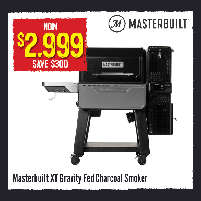 Now $2999 Save $300 Masterbuilt XT Gravity Fed Smoker