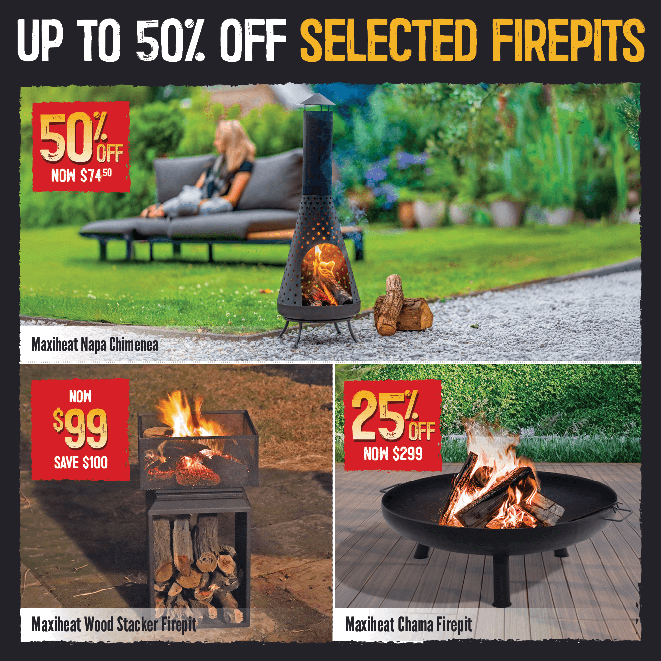 Up To 50% Off Selected Firepits | Shop Now