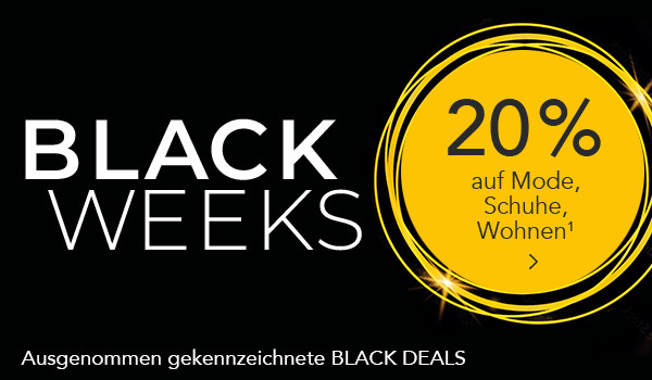 Bild: Black Weeks - 20% auf Mode, Schuhe, Wohnen