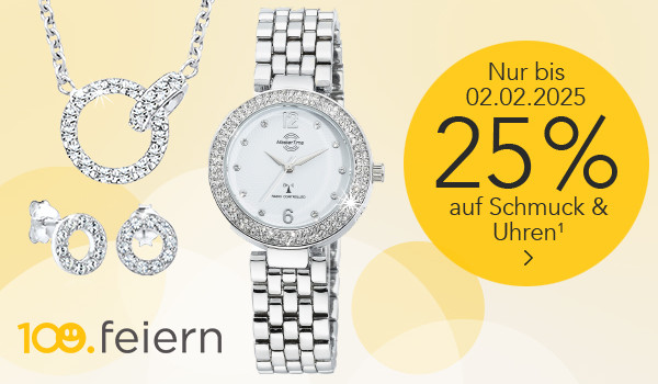 Bild: Nur bis 02.02.2025 – 25% auf Schmuck und Uhren¹