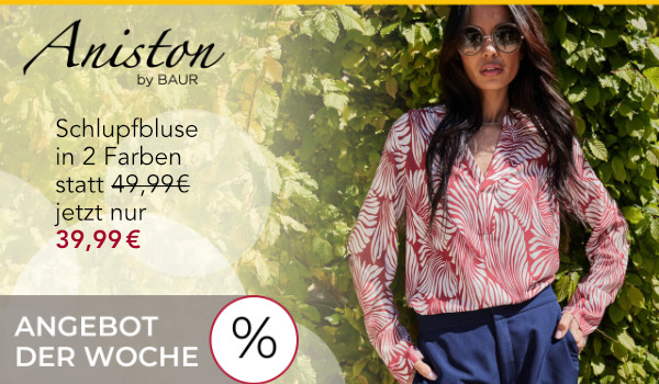 Bild: Angebot der Woche – Schlupbluse in 2 Farben von Aniston statt 49,99€ jetzt 39,99€