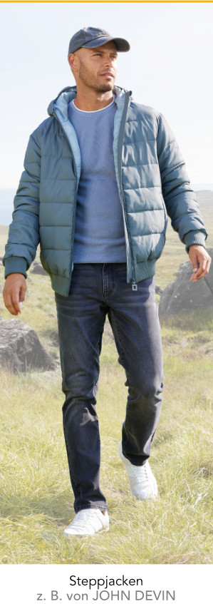 Bild: Steppjacken z. B. von JOHN DEVIN