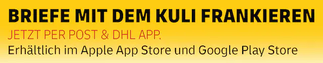  Unsere Partner-Empfehlung – Briefe mit dem Kuli frankieren – Jetzt per Post und DHL-App