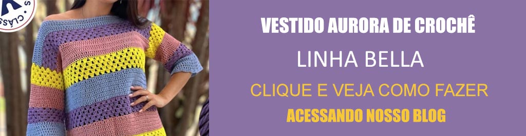 Receita Vestido Aurora de Crochê com a Linha Bella