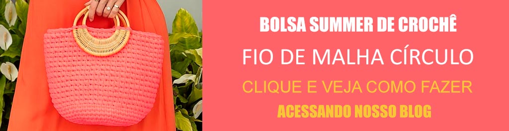 Receita Bolsa Summer de Crochê com o Fio de Malha Premium