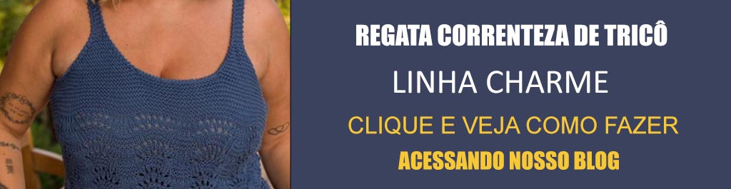 Receita Regata Correnteza de Tricô com a Linha Charme