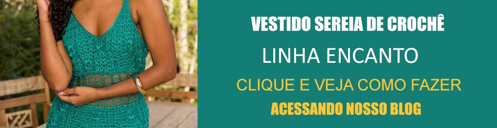 Receita Vestido Sereia de Crochê com a Linha Encanto