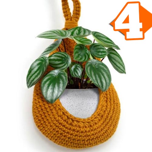 Receita Jogo Cachepôs Âmbar de Crochê com o Barbante Barroco Maxcolor