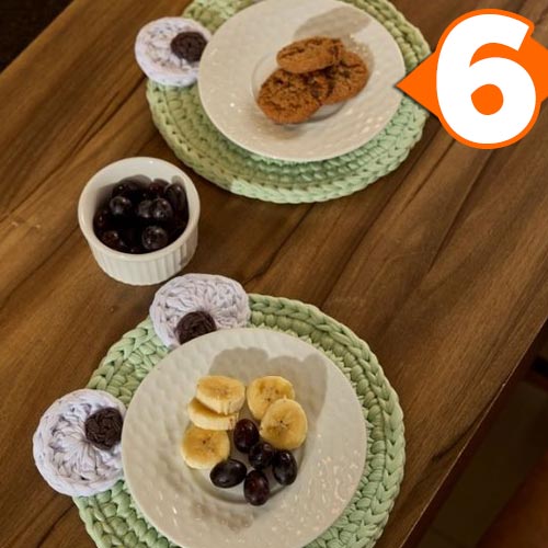 Receita Sousplat Infantil Sapinhos de Crochê com o Fio de Malha Premium