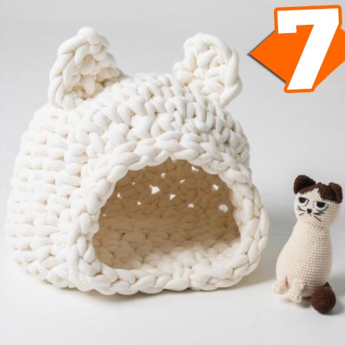 Receita Toca de Gato de Crochê com o Fio Cisne Cozy