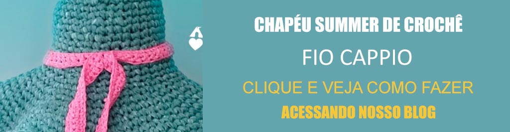 Receita Chapéu Summer de Crochê com o Fio Cappio