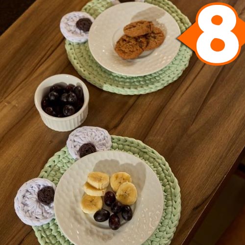 Receita Sousplat Infantil Sapinhos de Crochê com o Fio de Malha Premium