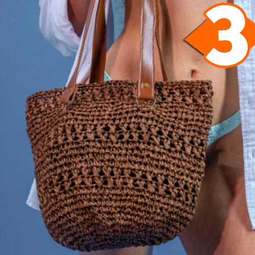 Receita Bolsa de Crochê com o Fio de Papel New Raffia