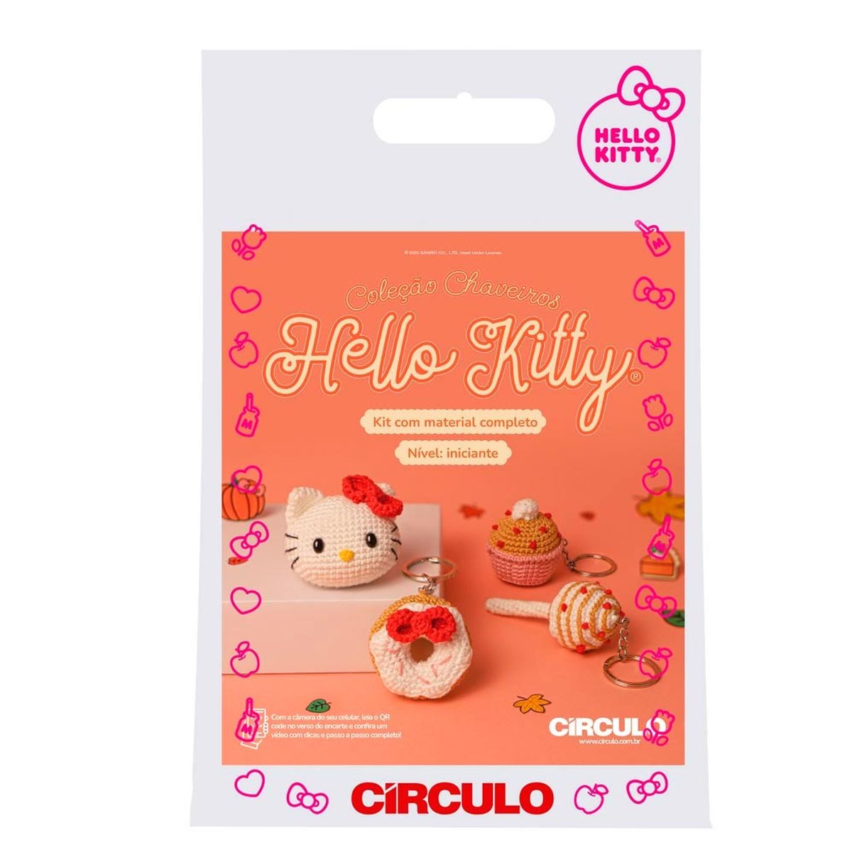 Kit Amigurumi Chaveiros Hello Kitty