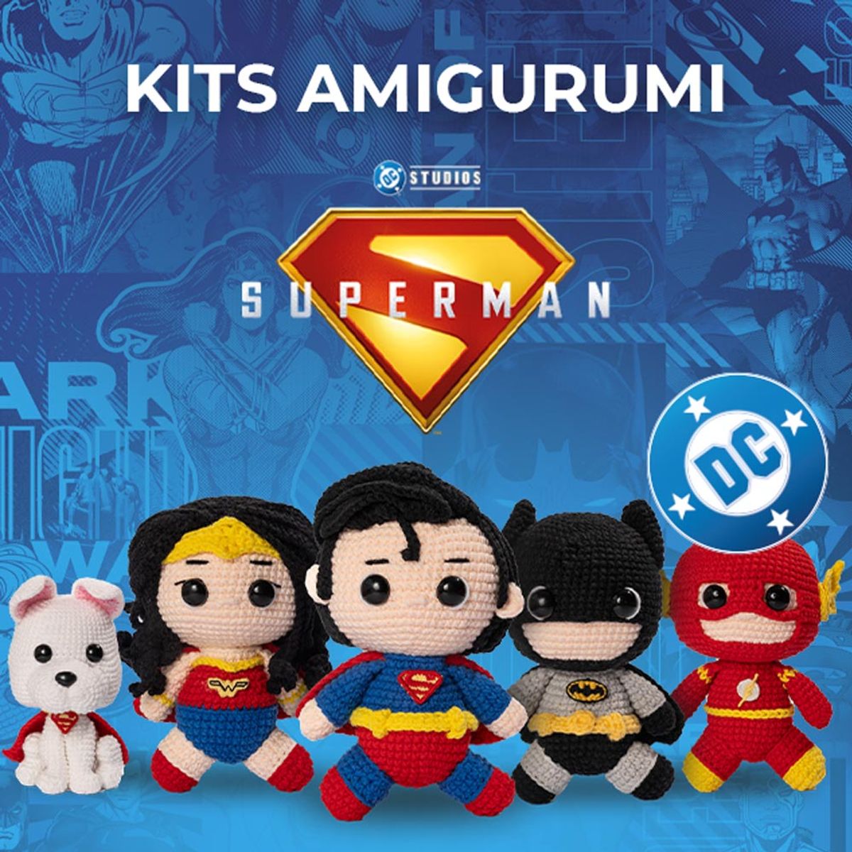 Kit Amigurumi Super Heróis