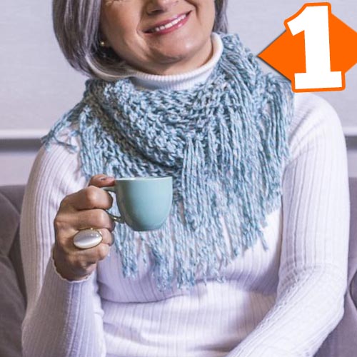 Receita Cachecol de Tricô com o Fio Twist