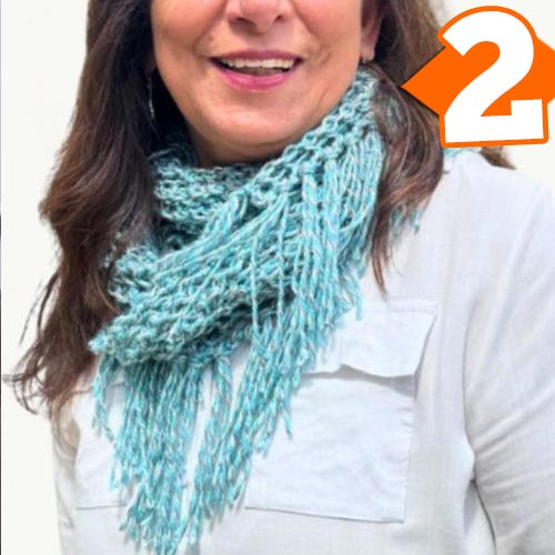 Receita Gola de Crochê e Tricô com o Fio Twist