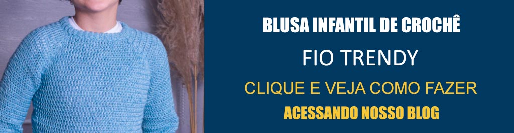 Receita Blusa Infantil de Crochê com o Fio Trendy